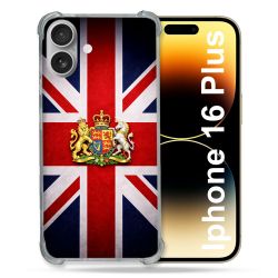Coque Renforcée Pour Iphone 16 Plus Voyage Drapeau Grande Bretagne UK