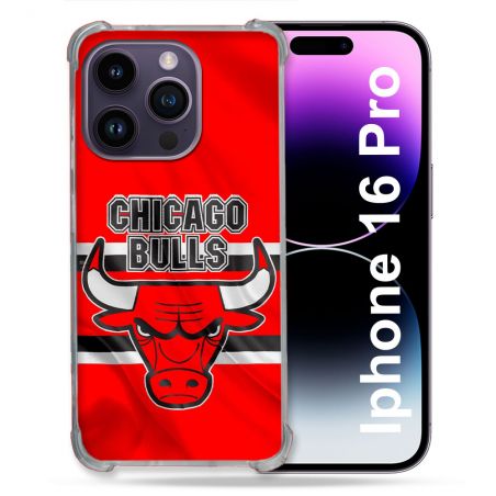 Coque Renforcée Pour Iphone 16 Pro Basket Chicago Bulls