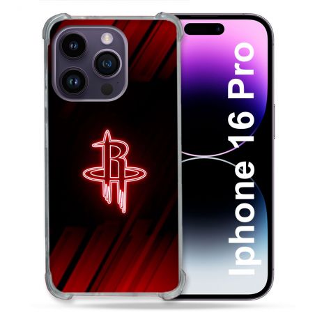 Coque Renforcée Pour Iphone 16 Pro Basket Houston Rockets