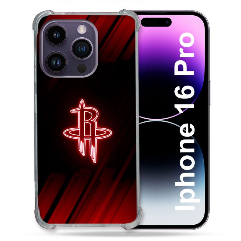 Coque Renforcée Pour Iphone 16 Pro Basket Houston Rockets