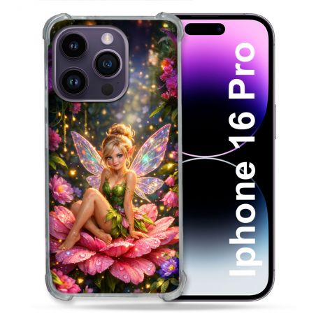 Coque Renforcée Pour Iphone 16 Pro Fantastique Fee Fleur