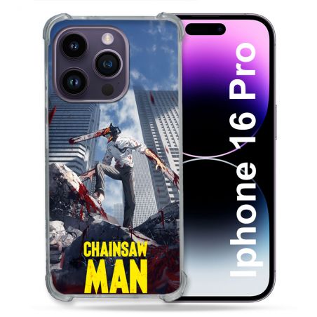 Coque Renforcée Pour Iphone 16 Pro Manga Chainsaw Man Denji