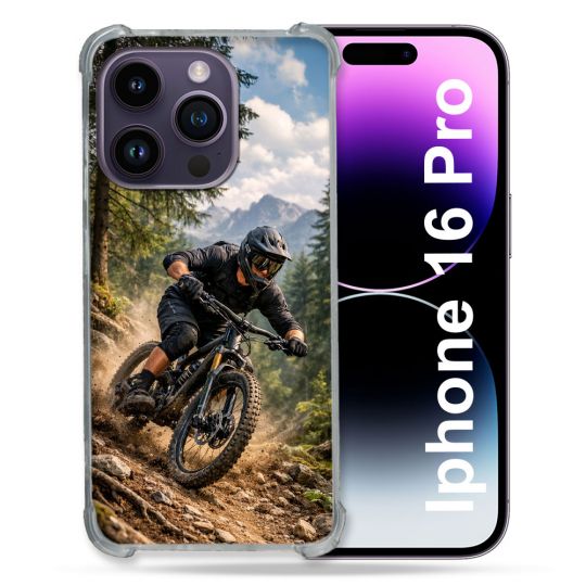 Coque Renforcée Pour Iphone 16 Pro Sport VTT Montagne