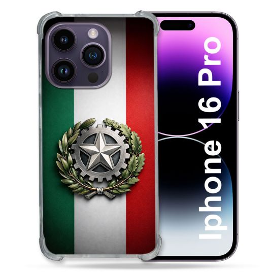 Coque Renforcée Pour Iphone 16 Pro Voyage Drapeau Italie