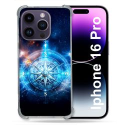 Coque Renforcée Pour Iphone 16 Pro Voyage Rose des Vents Stellaire