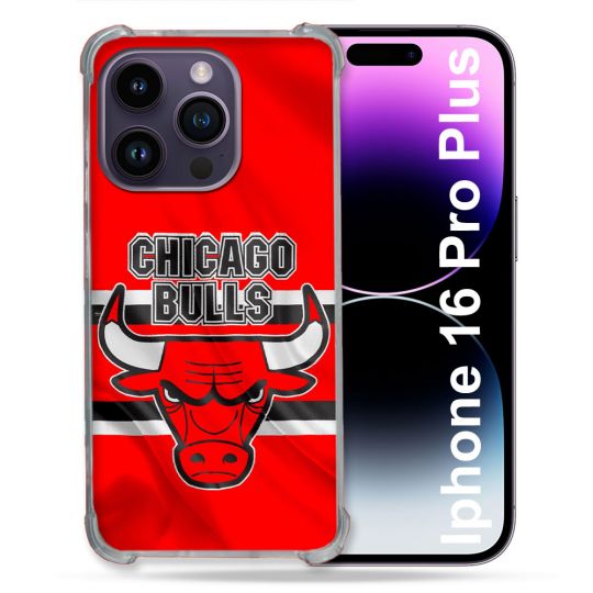 Coque Renforcée Pour Iphone 16 Pro Plus Basket Chicago Bulls