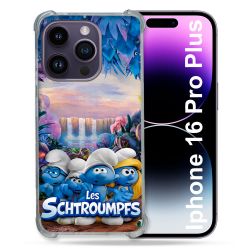 Coque Renforcée Pour Iphone 16 Pro Plus Schtroumpfs Forêt