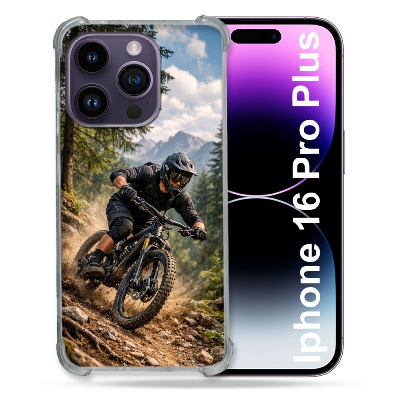 Coque Renforcée Pour Iphone 16 Pro Plus Sport VTT Montagne