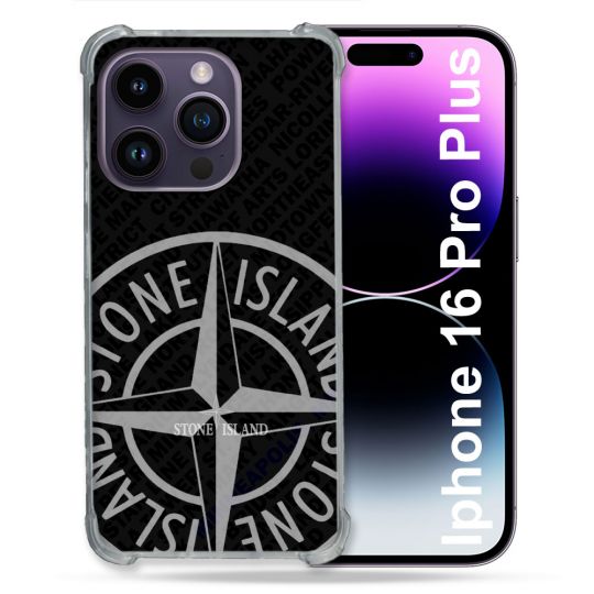 Coque Renforcée Pour Iphone 16 Pro Plus Stone Island Gris
