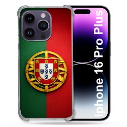 Coque Renforcée Pour Iphone 16 Pro Plus Voyage Drapeau Portugal
