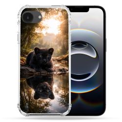 Coque Renforcée Pour Iphone 16e Animal Panthère Reflet
