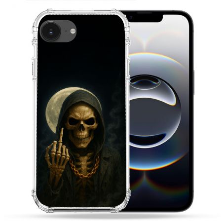 Coque Renforcée Pour Iphone 16e Tete de Mort Doigt 2026