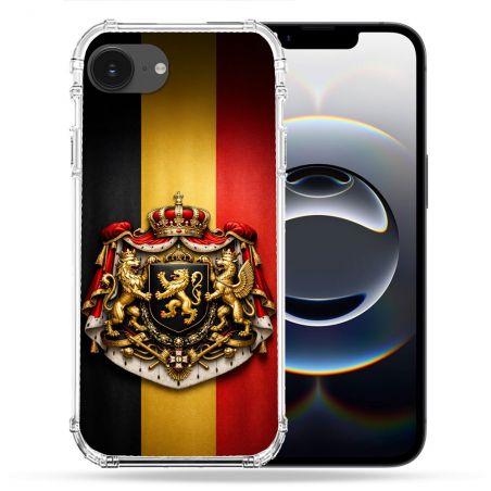 Coque Renforcée Pour Iphone 16e Voyage Drapeau Belgique