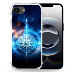 Coque Renforcée Pour Iphone 16e Voyage Rose des Vents Stellaire