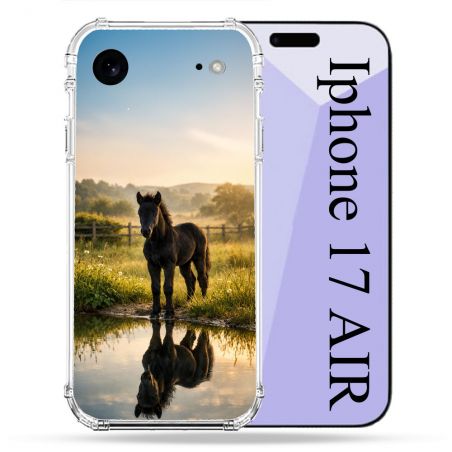 Coque Renforcée Pour Iphone 17 Air Animal Cheval Reflet