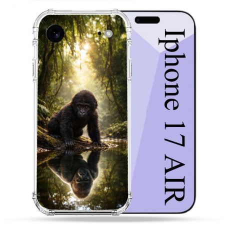 Coque Renforcée Pour Iphone 17 Air Animal Gorille Reflet