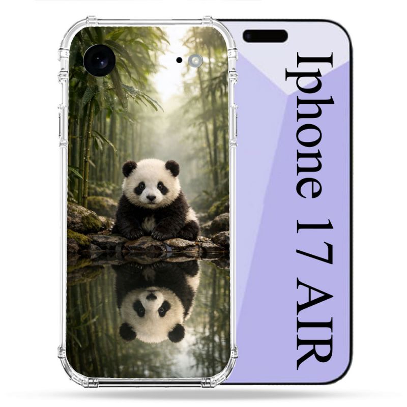 Coque Renforcée Pour Iphone 17 Air Animal Panda Reflet
