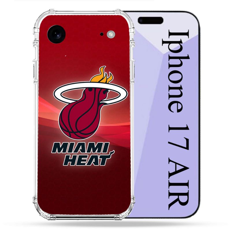 Coque Renforcée Pour Iphone 17 Air Basket Miami Heat