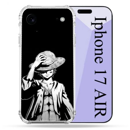 Coque Renforcée Pour Iphone 17 Air Manga One Piece Luffy Noir