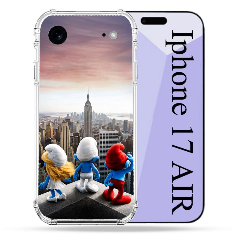 Coque Renforcée Pour Iphone 17 Air Schtroumpfs New York