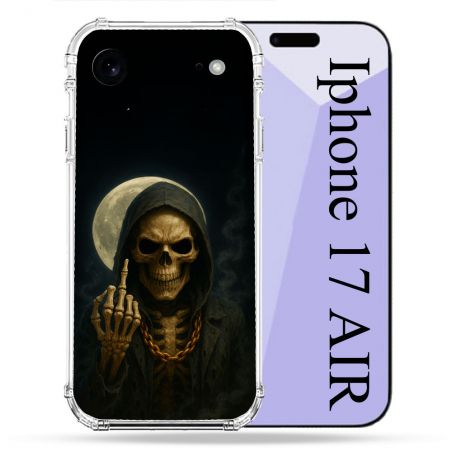 Coque Renforcée Pour Iphone 17 Air Tete de Mort Doigt 2026