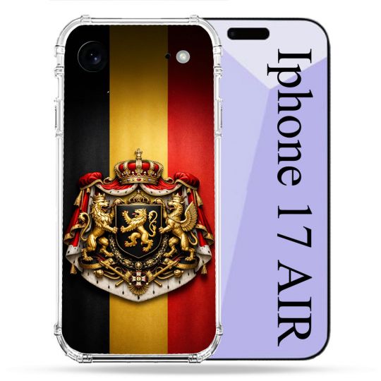 Coque Renforcée Pour Iphone 17 Air Voyage Drapeau Belgique