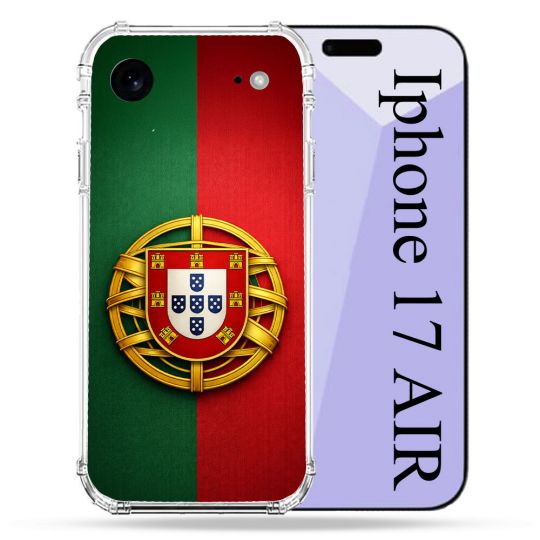 Coque Renforcée Pour Iphone 17 Air Voyage Drapeau Portugal
