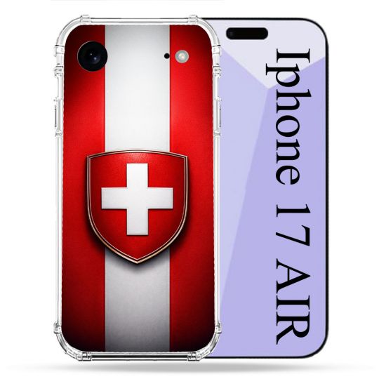 Coque Renforcée Pour Iphone 17 Air Voyage Drapeau Suisse