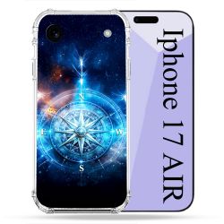 Coque Renforcée Pour Iphone 17 Air Voyage Rose des Vents Stellaire
