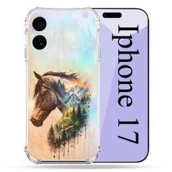 Coque Renforcée Pour Iphone 17 Animal Cheval Montagne