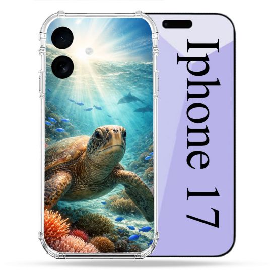 Coque Renforcée Pour Iphone 17 Animal Tortue Marine