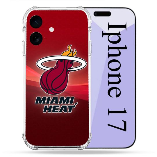 Coque Renforcée Pour Iphone 17 Basket Miami Heat