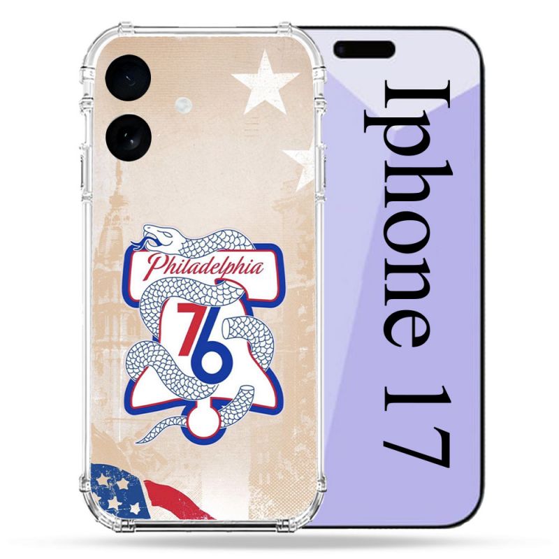 Coque Renforcée Pour Iphone 17 Basket Philadelphia 76ers