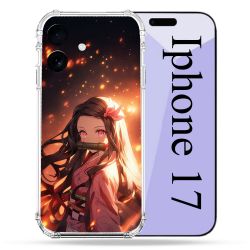 Coque Renforcée Pour Iphone 17 Manga Demon Slayer Nezuko Rose