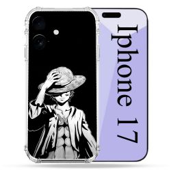 Coque Renforcée Pour Iphone 17 Manga One Piece Luffy Noir