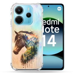 Coque Renforcée Pour Xiaomi Redmi Note 14 4G Animal Cheval Montagne