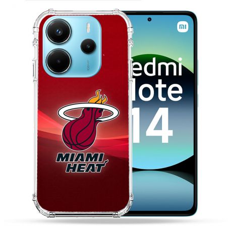 Coque Renforcée Pour Xiaomi Redmi Note 14 4G Basket Miami Heat