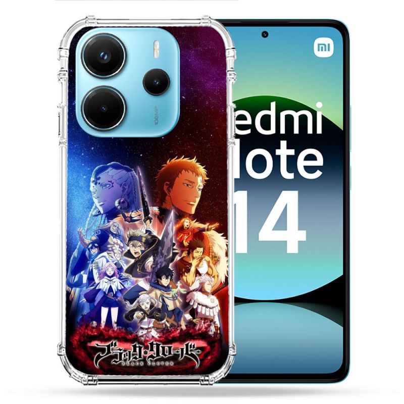 Coque Renforcée Pour Xiaomi Redmi Note 14 4G Manga Black Clover Affiche
