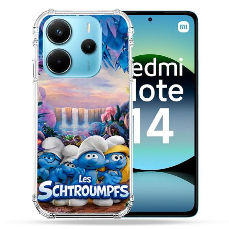 Coque Renforcée Pour Xiaomi Redmi Note 14 4G Schtroumpfs Forêt