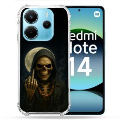 Coque Renforcée Pour Xiaomi Redmi Note 14 4G Tete de Mort Doigt 2026