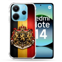 Coque Renforcée Pour Xiaomi Redmi Note 14 4G Voyage Drapeau Belgique