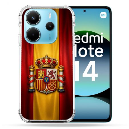 Coque Renforcée Pour Xiaomi Redmi Note 14 4G Voyage Drapeau Espagne