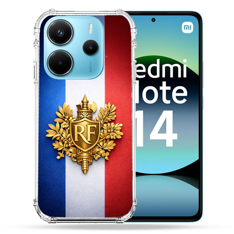 Coque Renforcée Pour Xiaomi Redmi Note 14 4G Voyage Drapeau France