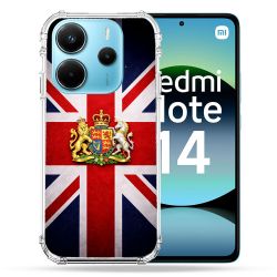 Coque Renforcée Pour Xiaomi Redmi Note 14 4G Voyage Drapeau Grande Bretagne UK