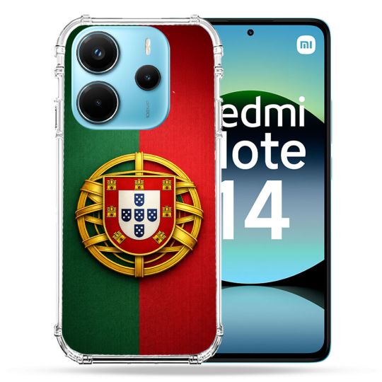 Coque Renforcée Pour Xiaomi Redmi Note 14 4G Voyage Drapeau Portugal
