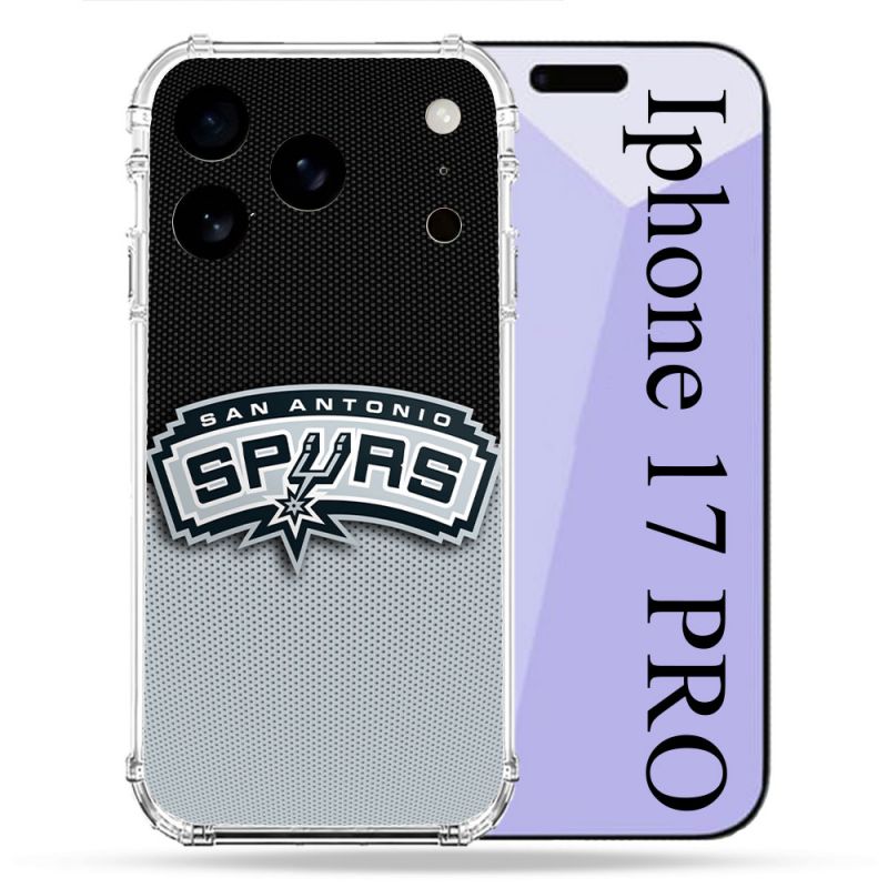Coque Renforcée Pour Iphone 17 Pro Basket San Antonio Spurs