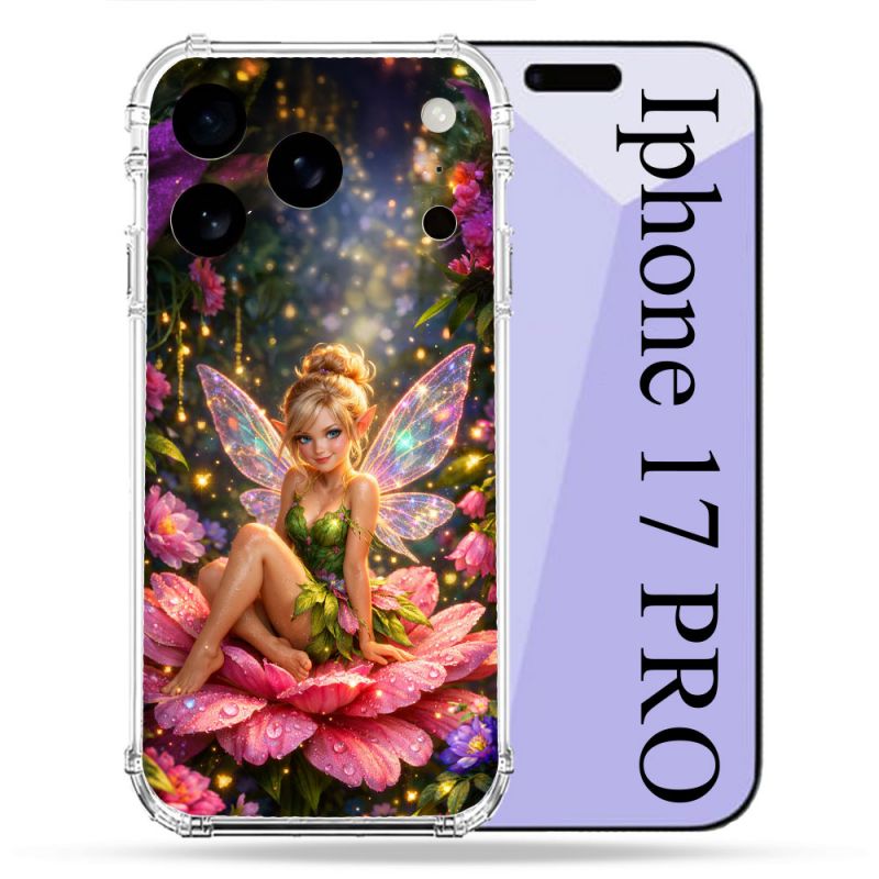 Coque Renforcée Pour Iphone 17 Pro Fantastique Fee Fleur