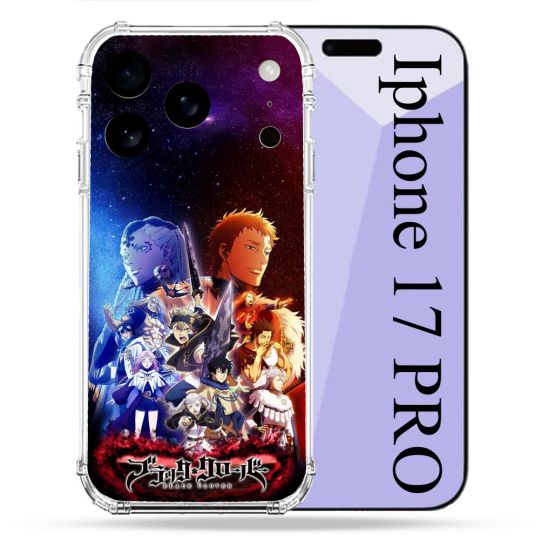 Coque Renforcée Pour Iphone 17 Pro Manga Black Clover Affiche