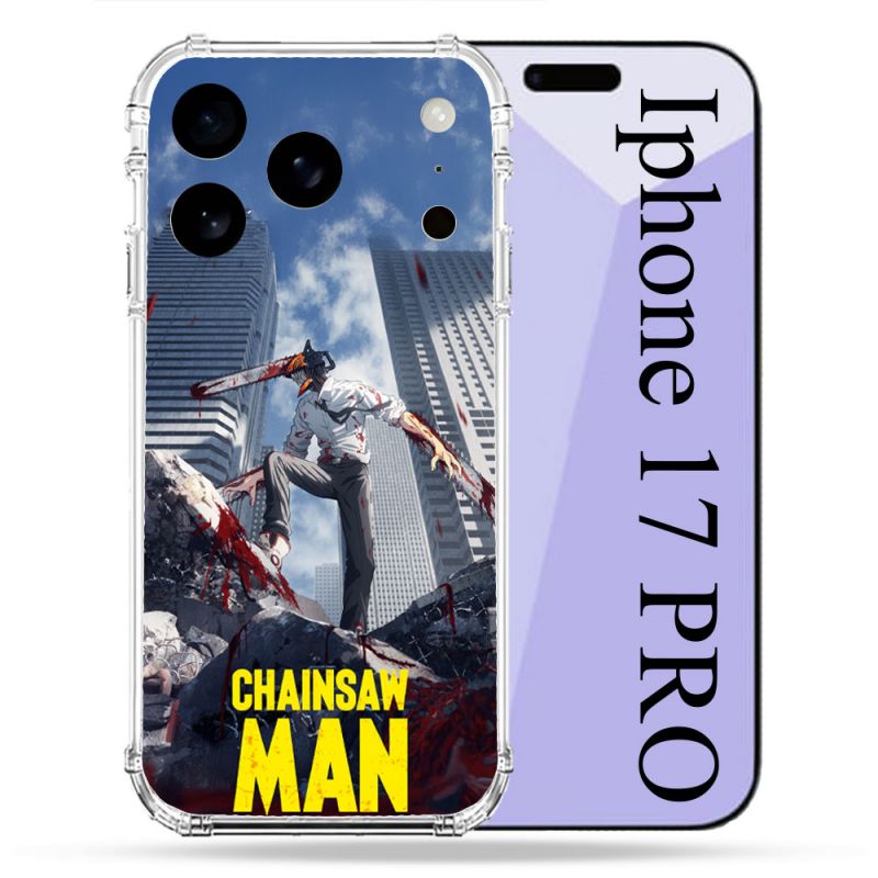Coque Renforcée Pour Iphone 17 Pro Manga Chainsaw Man Denji