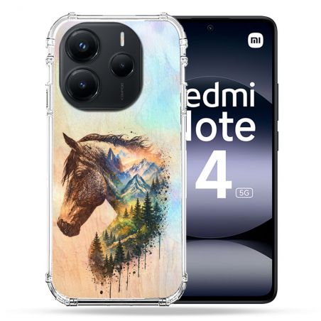 Coque Renforcée Pour Xiaomi Redmi Note 14 5G Animal Cheval Montagne